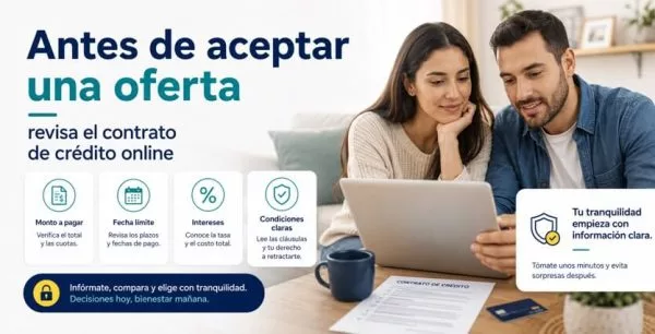 Contrato de crédito online: qué revisar antes de aceptar una oferta