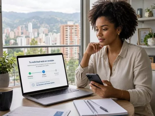 Aprobación de crédito online en Colombia: tiempos y revisión