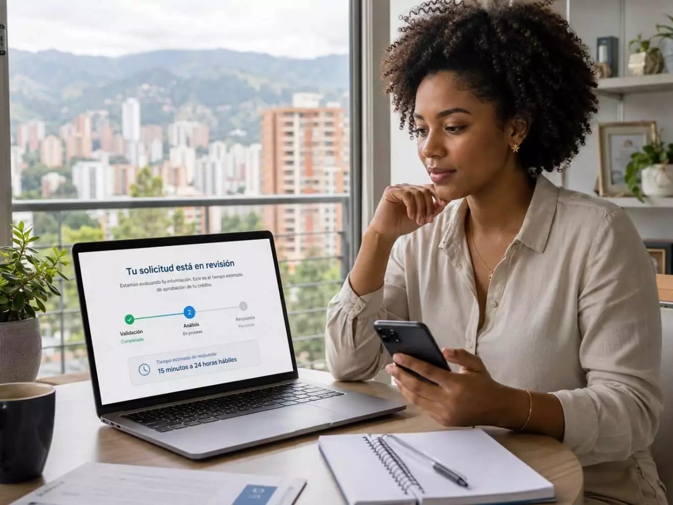 Aprobación de crédito online en Colombia: tiempos y revisión