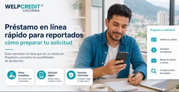 Préstamo rápido para reportados online: prepara tu solicitud