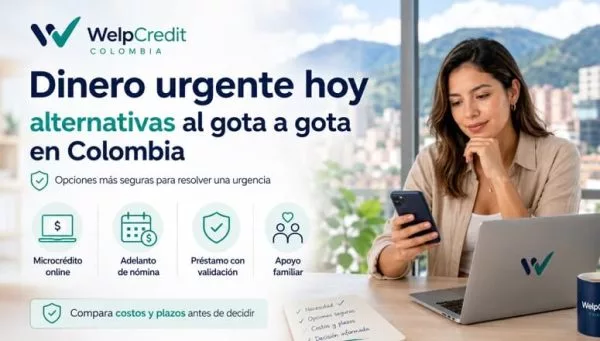 Dinero urgente hoy: alternativas al gota a gota en Colombia