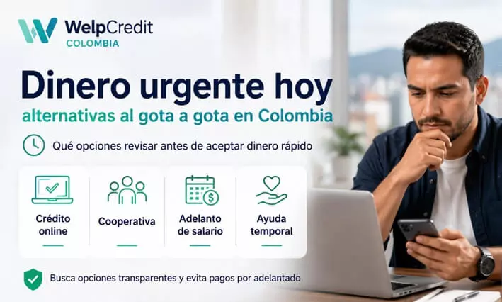 Dinero urgente hoy: alternativas seguras al gota a gota