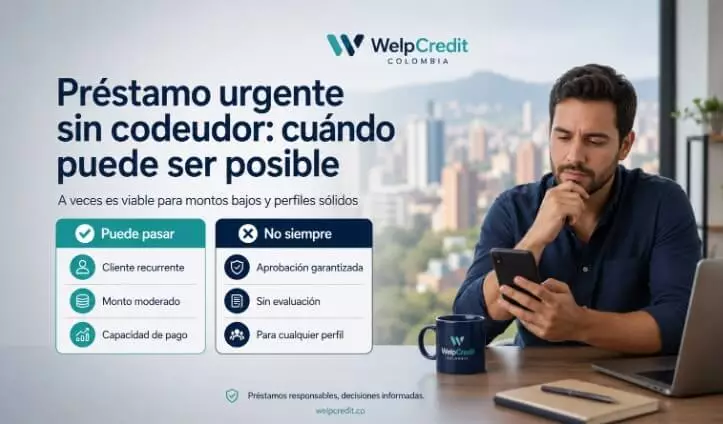 Préstamo urgente sin codeudor: opciones en Colombia Préstamo urgente sin codeudor: opciones en Colombia