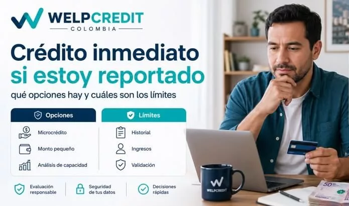 Crédito inmediato si estoy reportado: opciones y límites