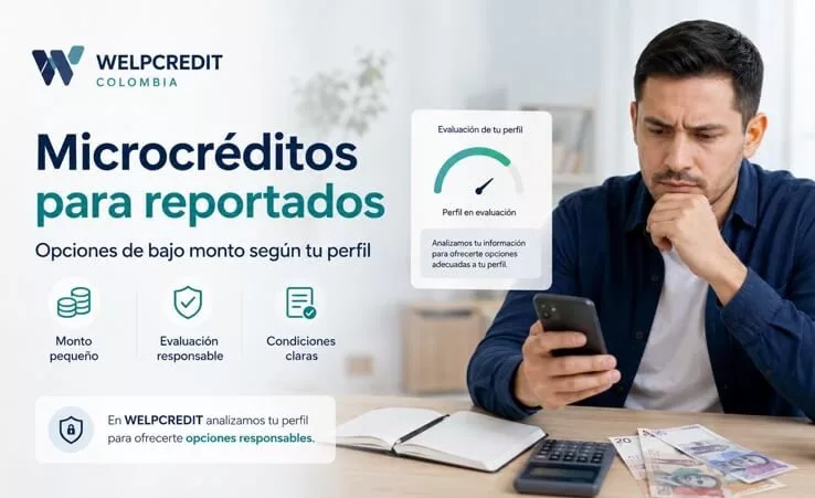 Microcréditos para reportados en Colombia: opciones por perfil Microcréditos para reportados en Colombia: opciones por perfil